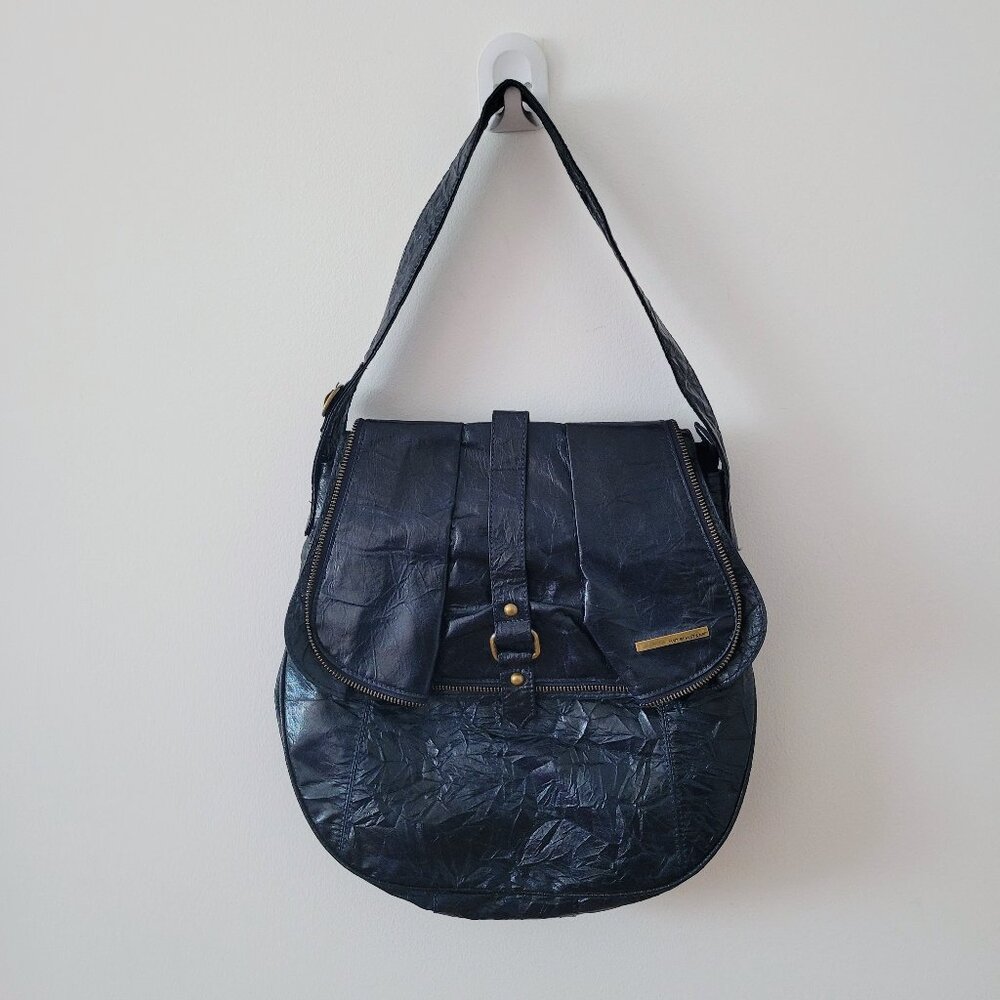 Matt by Matt & Nat Faux Leather Navy Shoulder Bag/Purse